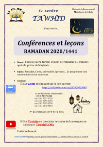 Programme UCMA – Ramadan 2020